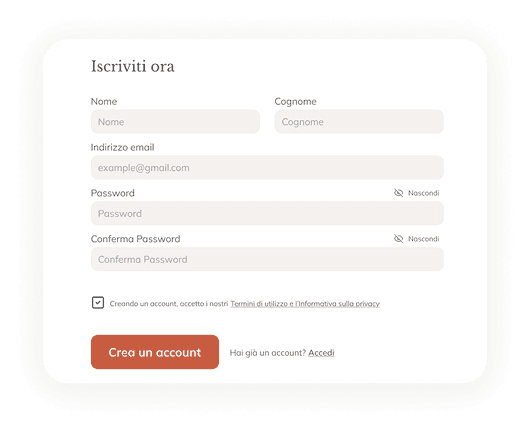 Step 1: Registrati sulla piattaforma